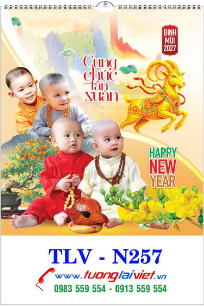 In Lịch 7 Tờ Lò Xo Chú Tiểu