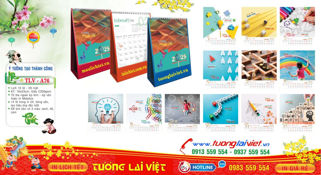 In Lịch Để Bàn Đẹp