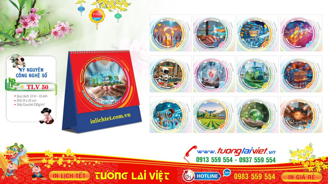 In lịch để bàn số lượng ít