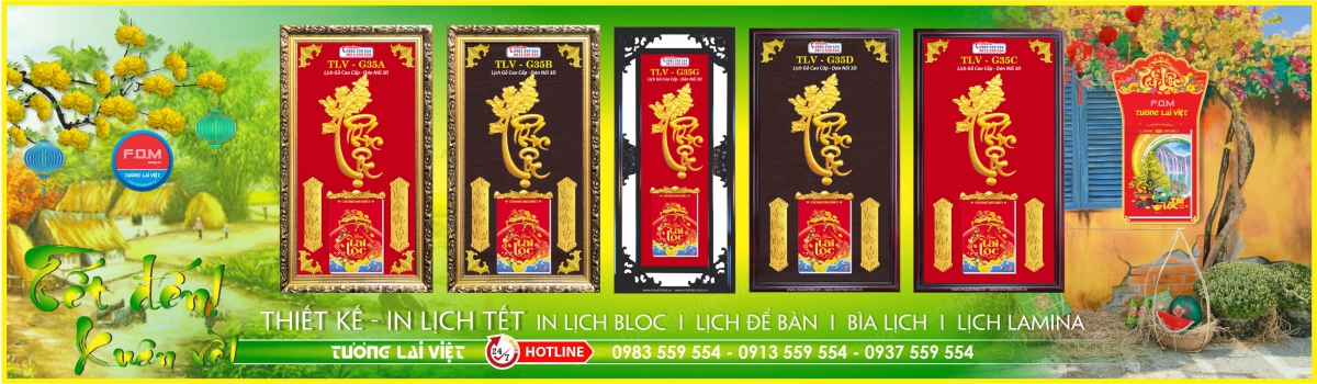 In Lịch Khung Gỗ Cao Cấp
