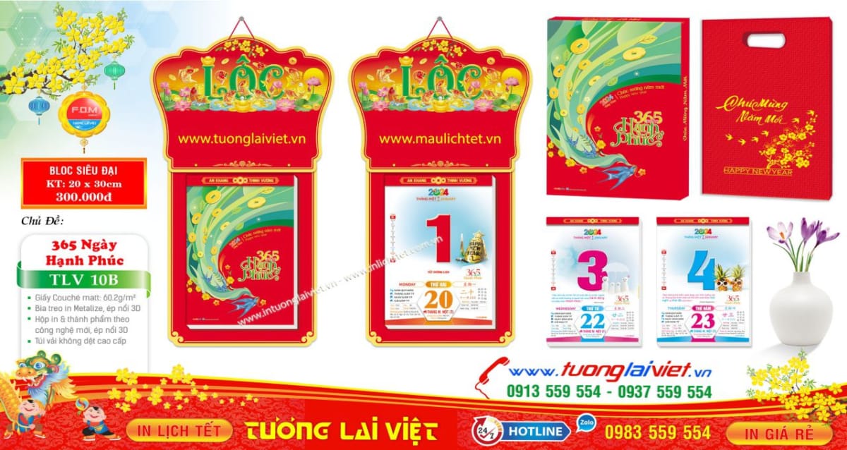In Lịch Tết 2027 Tại HCM