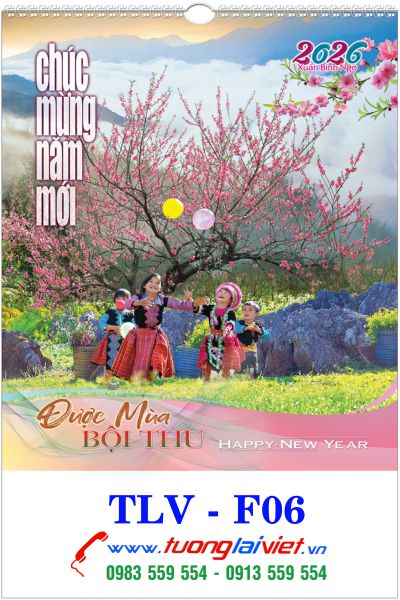 In lịch treo tường 7 tờ Bốn mùa bội thu