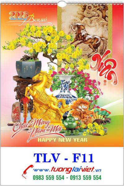 In lịch treo tường 7 tờ Cây cảnh