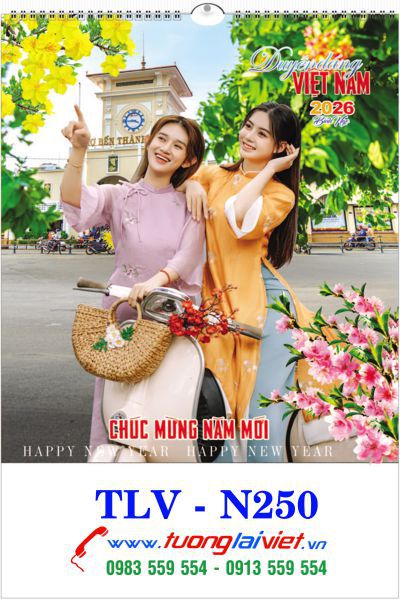 In lịch treo tường 7 tờ Duyên dáng Việt Nam