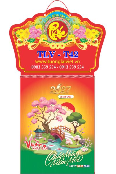 Lịch Bloc 52 tuần Chữ Phúc