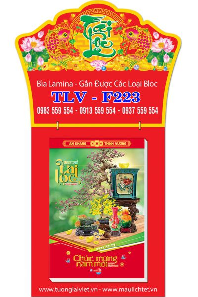 Bìa lịch bloc laminate Tài Lộc