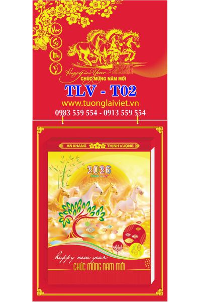 Lịch bloc siêu cực đại 30x40 Bảng Sơn Mài