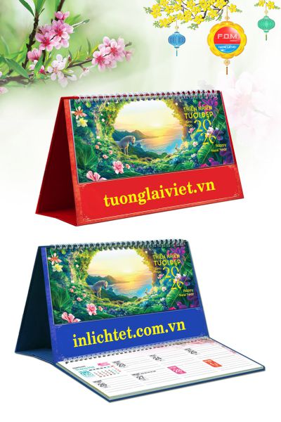 Lịch Để Bàn 15 Tờ Thiên Nhiên Tươi Đẹp