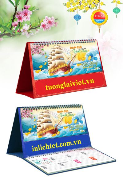 Lịch Để Bàn 15 Tờ Thuận Buồm Xuôi Gió